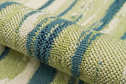 Momeni Baja Palm Leaf Area Rug, 7 ft 10 in x 10 ft 10 in, Green in Saudi Arabia