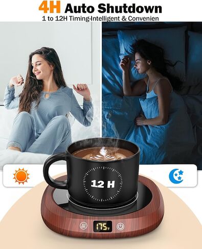 Coffee Mug Warmer - Fastest Heating & Highest Temperature, Coffee Cup Warmer for Desk Auto Shut Off，3 Temp & 6 Timer Setting Smart Cup Warmer for Heating Coffee, Beverage, Milk, Tea, Hot Chocolate in Saudi Arabia