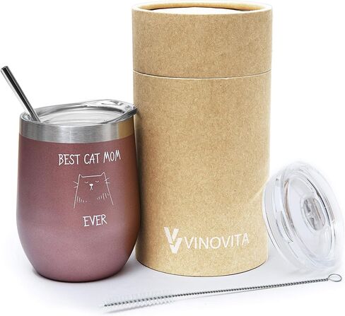 Grandma’s Sippy Cup – VINOVITA Stainless-Steel Funny Wine Tumbler – Insulated Stemless Glass with 2 Lids, Straw, Brush – Novelty Adult Sippy Cup – Perfect For Mother’s Day, Valentines, Birthday –12oz in Saudi Arabia