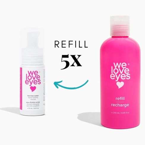 We Love Eyes - 100% Oil Free Tea Tree Water Eyelid Foaming Cleanser - For Eyelash Extension Home Care, Extend Lash Retention, Non-Irritating Formula in Saudi Arabia