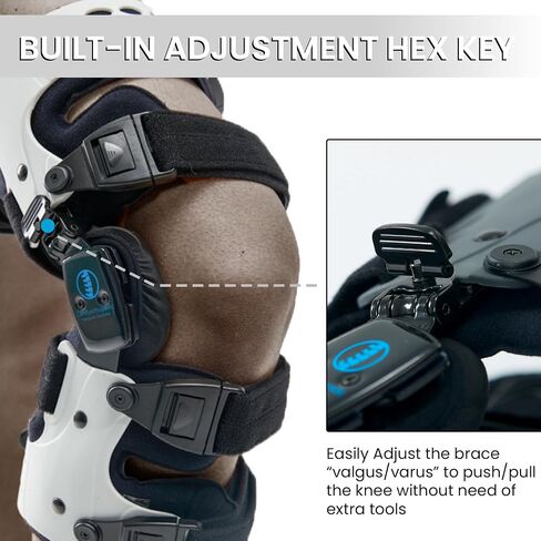 UPGRADED OA Unloader Knee Brace Men and Women For Osteoarthritis & Arthritis Knee Pain, Bone on Bone Joint Degeneration Medial Offloader Knee Brace L1851 L1843 With Built-in Hex Key in Saudi Arabia
