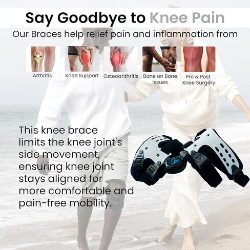 UPGRADED OA Unloader Knee Brace Men and Women For Osteoarthritis & Arthritis Knee Pain, Bone on Bone Joint Degeneration Medial Offloader Knee Brace L1851 L1843 With Built-in Hex Key in Saudi Arabia