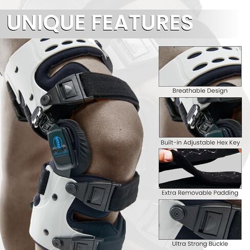 UPGRADED OA Unloader Knee Brace Men and Women For Osteoarthritis & Arthritis Knee Pain, Bone on Bone Joint Degeneration Medial Offloader Knee Brace L1851 L1843 With Built-in Hex Key in Saudi Arabia
