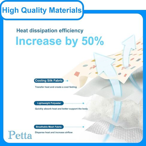 Petta Dog Cooling Mat,Pet Cool Mats for Pups,Dogs and Cats use in Crate, Kennel, Bed, Sofa, Machine Washable, Durable, Gray 17.7 x 23.6 Inches in Saudi Arabia