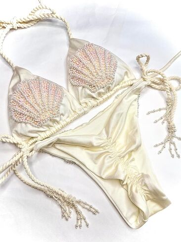 Two Piece Bikini Shell Set Made in Colombia in Saudi Arabia