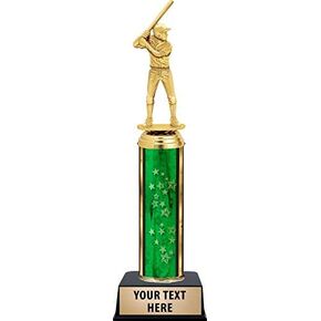 Crown Awards Softball Batter Female Trophies, Personalized Green Softball Batter Female Trophy, Your Own Engraving Included Prime