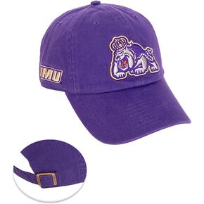 Desert Cactus James Madison University Baseball Hat Dukes JMU Brimmed Embroirderd Hats Cap Adjustable Cloth Strap Adult (Style D) Purple