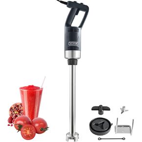 VEVOR Commercial Immersion Blender, 350W Heavy Duty Hand Mixer, 16 inch Stepless Variable Speed Mixer with Stainless Steel Blade, Multi-Purpose Portable Mixer for Soup, Sauces, Mashed Potatoes, Cream
