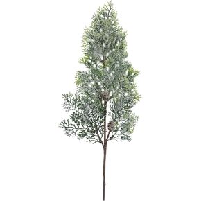 6Pcs Snowy Greenery Pine Picks 24inch Artificial Pine Needles Branches Twigs Christmas Fake Greenery Tree Branches for Christmas Wreaths Garden Party Holiday Decor(#1)