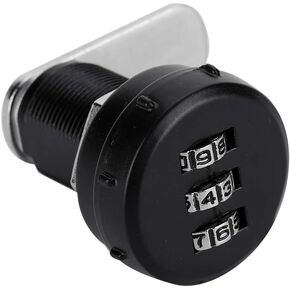 3 Digit Code Combination Cam Cabinet Silver Zinc Alloy Convenient Password Security Coded Lock Padlock(L=24 13~18mm Width of Cabinet)