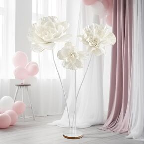 4.5 ft Valentine's Day Giant Flower Huge Artificial Flannel Flower Decoration with Standing Base Wedding Decoration for Reception Artificial Banquet Outdoor Ceremony Church Floral Backdrop(2)