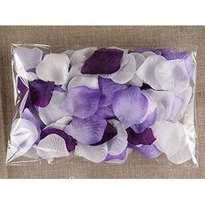 NC Lucky Fitness 1000pc Mixed Color Rose Petals Purple,Lavender,White Wedding Table Flower Decoration Red 2 x 2 x 0.01 inches