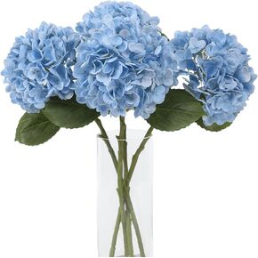 4Pcs Realistic White Hydrangea Artificial Flowers with Stems 19.68 Inch Latex Faux Hydrangeas Flower Real Touch Large Hydrangea for Weddings Bouquets Table Office Centerpieces Home Decor Party