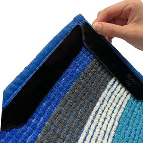 12PCS Rug Gripper - Rug Gripper-Strong Adhesive Grippers for Area Rugs, Rug Gripper for Tile and Hardwood Floors, Keep Rug Corners Never curl, Washable and Reusable.