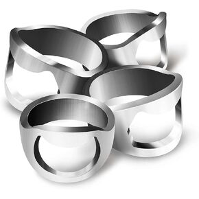 Mini Bottle Opener Ring ✮Lifetime Guaranteed✮ Novelty Tool for Removing Soda or Beer Crown Seals & Caps - Stainless Steel with Nickel Finish 3-Pack : 0.79", 0.87", 0.95" Sizes