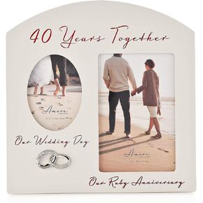 Arched Double Frame 40 Years Together - 40th Anniversary