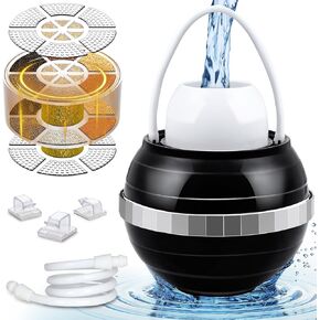 Bath Ball Filter, 8 Stages Bathtub Filter for Tub Faucet, Gold Bathtub Water Filter Water Softener Tub Filters for Hard Water, Sensitive Skin Bathtub Water Purifier 2500 Gallons of Filtration, Gold