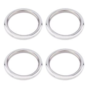 4Pcs 304 Stainless Steel O Rings Heavy Duty Multi-Purpose Metal Ring 4.69inch Seamless Welded Round Ring Large Smooth O Rings for Camping Belt Dog Leashes Hardware Luggage