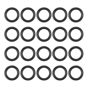 MECCANIXITY Nitrile Rubber O Ring 0.47" OD 0.31" ID 0.08" Width NBR Sealing Gasket Washer Seal O-Ring for Faucet Plumbing Air Gas Repair, Black, Pack of 20