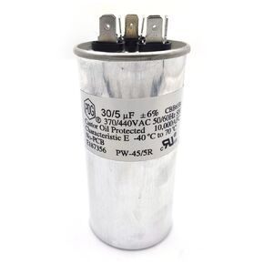 CBB65B 30+5 uf/MFD 370-440 VAC Volts Round Dual Run Capacitor 50/60 Hz AC Electric Condenser Straight Cool or Heat Pump Air Conditioner