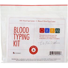 D'Adamo Personalized Nutrition Home Blood Type Testing Kit