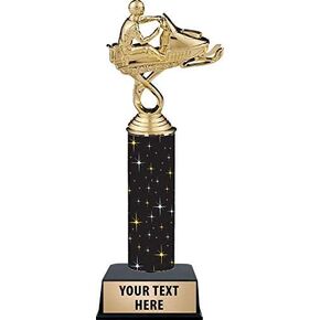 11" Snowmobile Trophies - Black Midnight Snowmobile Trophy Awards Prime
