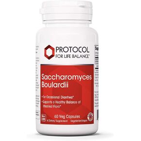 Protocol Saccharomyces Boulardii - 10 Billion CFU - Probiotic Supplement - Supports Gut Health & Digestive Health* - Relieves Occasional Diarrhea* - Halal & Kosher - 60 Veg Caps
