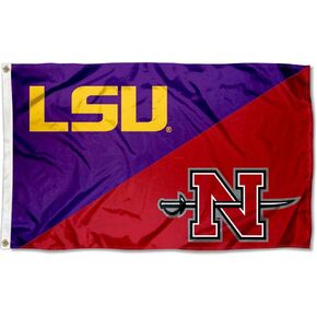 College Flags & Banners Co. Split LSU House Flag