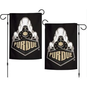 12.5'' x 18'' Inch Purdue 2-Sided Garden Flag Logo Multicolor