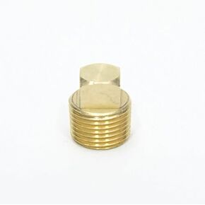 Square Head Pipe Plug 3/8" NPT Male MIP MPT Brass Fitting Fuel / Air / Water / Boat / Gas / Oil WOG