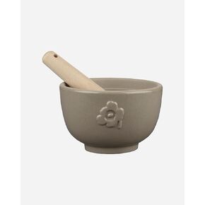 MARIMEKKO Oiva Unikko Spice Jar with Spoon and Lid — Refine Your Kitchen Décor with Our Iconic Floral Dinnerware — Stylish Porcelain Spice Jars to Elevate Your Dining Experience (3 in x 3.5 in)