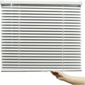 Cordless Light Filtering Mini Blinds for Windows, Horizontal Vinyl Window Blinds, Inside or Outside Mount 1" (23" W x 42" H)