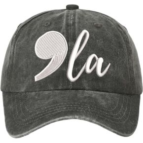 Kamala Harris Hat Funny Comma La Hat Retro Embroidery Caps Cotton Trucker Cap for Women Men