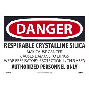 NMC D703PB Respirable Crystalline Silica Sign