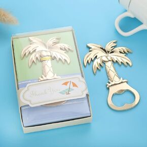 12 pcs Coconut Tree Bottle Openers Wedding Favor for Guest Baby Shower Return Gifts Bridal Shower Graduation Favors Beer Bottle Opener Party Souvenir Birthday Decor