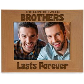 KATE POSH The Love Between BROTHERS Lasts Forever - Birthday Gifts, Big Brother, Little Brother, Groomsman Gifts, Best Man Wedding Gifts (5x7-Vertical)