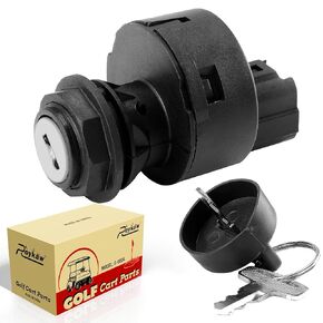 Roykaw Golf Cart Starter Ignition Key Switch Replacement Compatible with Yamaha G22/G29/Drive 2 G&E Models, 2 Positions-On/Off, No-wiring/Includes 2 Keys, OEM# JW1-H2510-00, JU2-H2510-10, JU2-H2510-20