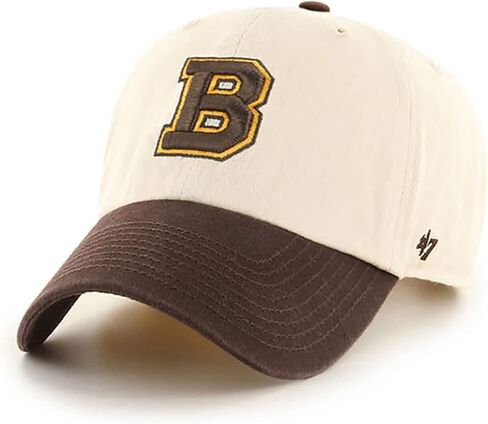 47 Boston Bruins Mens Womens Vintage Natural Two Tone Clean Up Adjustable Strapback Natural/Brown Hat in Saudi Arabia