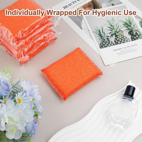 Individually Wrapped Sponge, Kitchen Dishwashing Sponge Multi-Purpose Mesh Net Scouring Pad, Odor-Free Sponge Wipes Suitable for Travel Apartments Household Cleaning (Multicolor Sponge) in Saudi Arabia