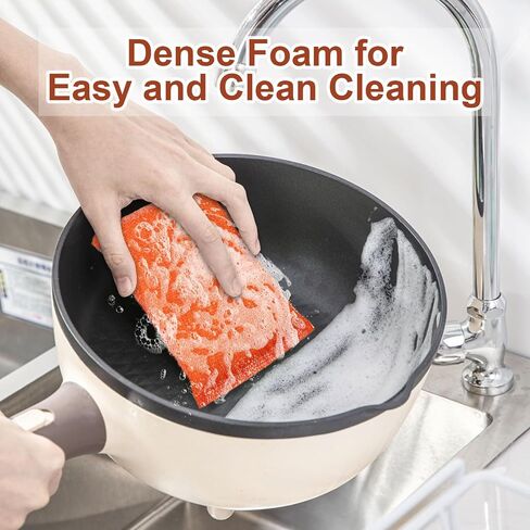 Individually Wrapped Sponge, Kitchen Dishwashing Sponge Multi-Purpose Mesh Net Scouring Pad, Odor-Free Sponge Wipes Suitable for Travel Apartments Household Cleaning (Multicolor Sponge) in Saudi Arabia