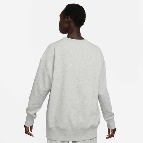 سويت شيرت نسائي من NIKE NSW Phoenix Fleece OS CREW للسيدات ذو حجم كبير بياقة دائرية DQ5733-010، مقاس XL in Saudi Arabia