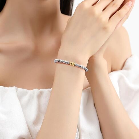 Delicate Pink and Sterling Silver Bracelet | Feminine Elegance | Perfect for Girls and Women in Saudi Arabia