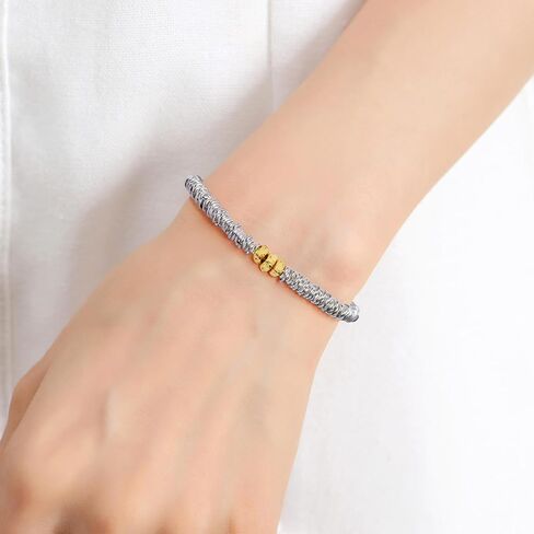 Delicate Pink and Sterling Silver Bracelet | Feminine Elegance | Perfect for Girls and Women in Saudi Arabia