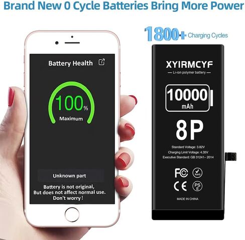 XYIRMCYF Galaxy J3 Battery (2024 New Upgrade), 8000mAh High Capacity Battery for Galaxy J3 G530, Galaxy J5,J320A J320V EB-BG530BBC J5-G530P in Saudi Arabia