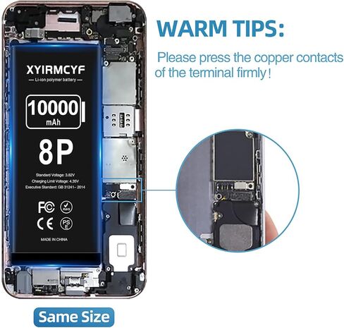 XYIRMCYF Galaxy J3 Battery (2024 New Upgrade), 8000mAh High Capacity Battery for Galaxy J3 G530, Galaxy J5,J320A J320V EB-BG530BBC J5-G530P in Saudi Arabia
