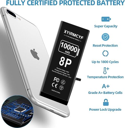 XYIRMCYF Galaxy J3 Battery (2024 New Upgrade), 8000mAh High Capacity Battery for Galaxy J3 G530, Galaxy J5,J320A J320V EB-BG530BBC J5-G530P in Saudi Arabia