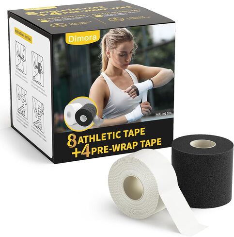 Dimora 4-Pack Elastic Adhesive Bandage Tape - Durable Elastic Tape for Joints Support and First Aid Kit, No Sticky Residue, Strong Bandage Wraps for a Pained and Tender Joint in Saudi Arabia
