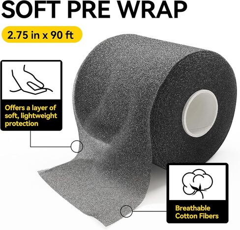 Dimora 4-Pack Elastic Adhesive Bandage Tape - Durable Elastic Tape for Joints Support and First Aid Kit, No Sticky Residue, Strong Bandage Wraps for a Pained and Tender Joint in Saudi Arabia