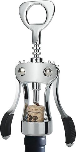 ترقية جديدة 2021: فتاحة نبيذ كلاسيكية على شكل مفتاح الجناح / ممتازة، متعددة الوظائف، نادل ونادل محترف في المطاعم، أفضل فتاحة زجاجات نبيذ. فتاحة النبيذ ذات المفصلات المزدوجة ذات المفتاح الجناح in Kuwait