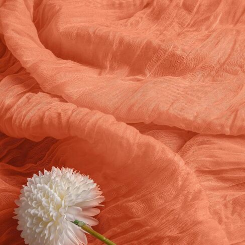 2 Pack Orange 10ft Cheesecloth Table Runner, Halloween Boho Table Runner Gauze Fabric, 35x120 Inch Long Table Runner for Wedding Bridal Baby Shower Party or Table Decor in Saudi Arabia